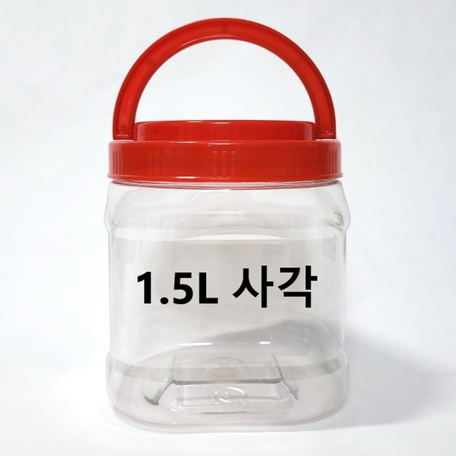 SD 젓갈통 1.5L 사각통 대광구 된장통 고추장통 반찬통 플라스틱통 김치통 깍두기통 페트병, 1개