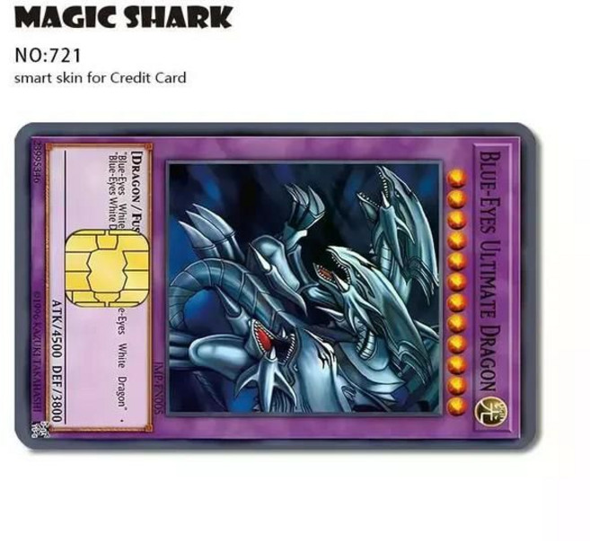 유희왕 삼환신 푸른눈의 백룡 교통 체크 은행 기후동행 카드 스티커 굿즈, F