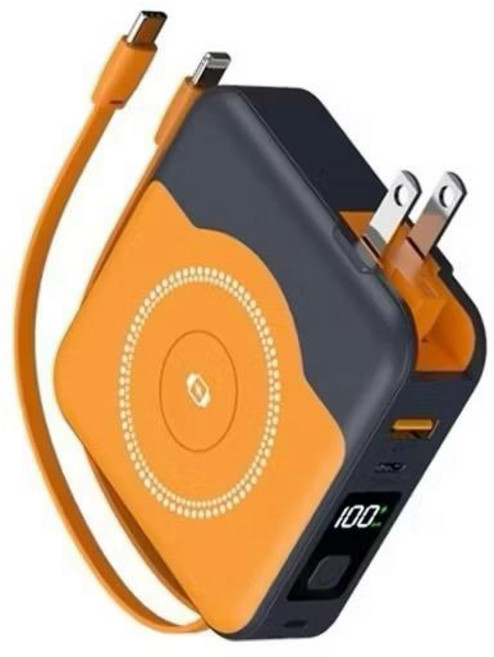 無線充電行動電源 快速充電 輕巧便攜 LED電量顯示 多設備兼容 印有CCC/NCC/BSMI三大認證台灣飛國外中國飛境內, SPB01型-急速橙, 印有CCC/NCC/BSMI三大認證台灣飛國外中國飛境內可直接上飛機