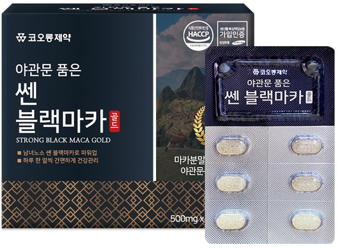 경희_야관문품은쎈블랙마카골드_TK 경희 야관문 블랙마카 페루산 블랙마카분말함유 국내산, 120정, 1개