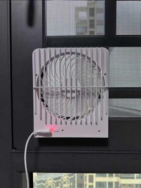 강력한 욕실환풍기 소형 창문형 설치 간편 저소음 배기팬 환기팬 교체용 아파트화장실환풍기 대체용 모던한 디자인, 전원 플러그형 리모컨 3m