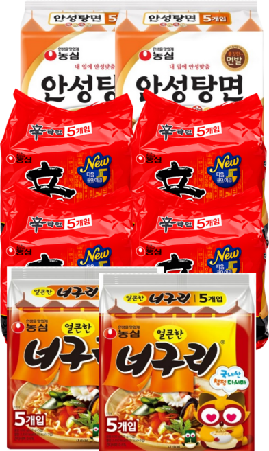 신라면20개+안성탕면10개+너구리10개, 1세트