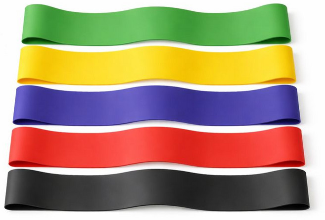 에이블민 탄력 힙업 루프밴드 5종 세트, 1개, 그린, 블루, 옐로우, 레드, 블랙