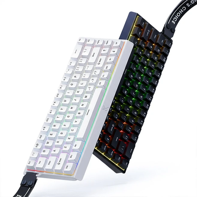 MCHOSE Ace68 8k 래피드 트리거 자석축 게이밍키보드 e-sports버전, 블루아이스자석축, 화이트(한글자판) - 쿠팡