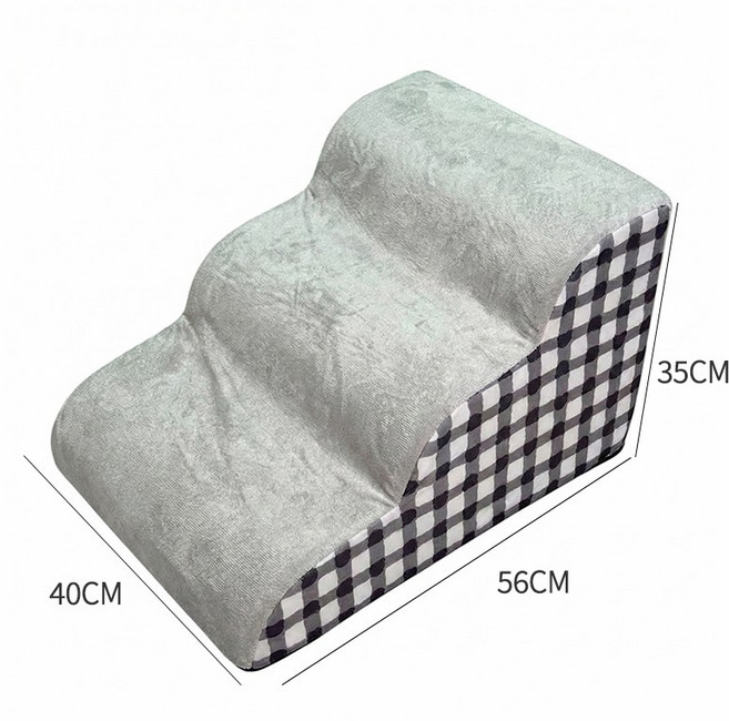 프리미엄 반려동물 강아지 경사로 & 계단, 그레이