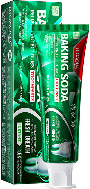 BIOAQUA 酵素泡騰牙膏 潔淨清新口氣 牙齒美白, 1個, 購買即默認免責聲明且 承擔責任】