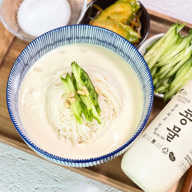 하라네 국산콩 갈아만든 진한 콩물 콩국 서리태 우뭇가사리 두유, 2개, 1L, 우뭇가사리콩물