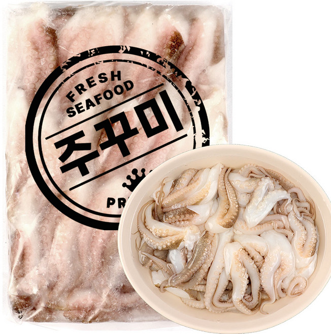 더줌 손질 쭈꾸미 먹기 편한 크기 냉동 절단 주꾸미, 2개, 900g