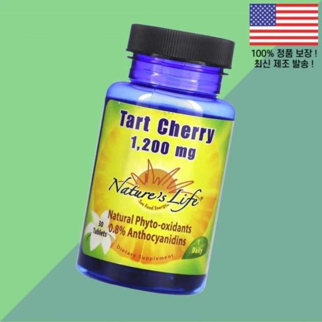 네이처스 라이프 타트 체리 타르트 1200mg 30정 Nature's Life Tart Cherry 30 Tablets, 1개 - 쿠팡
