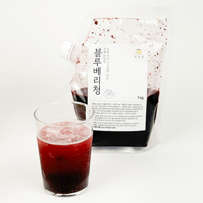 과육 듬뿍 홈카페 자일로스설탕 수제과일청 블루베리, 1개, 1kg
