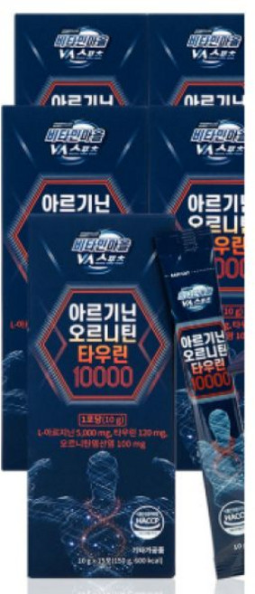비타민마을 스포츠 고함량 아르기닌 오르니틴 타우린 10000 15포 5개