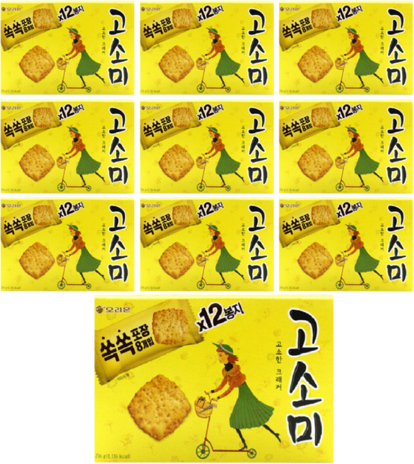 오리온 고소미 216g 과자 스낵 크래커, 10개