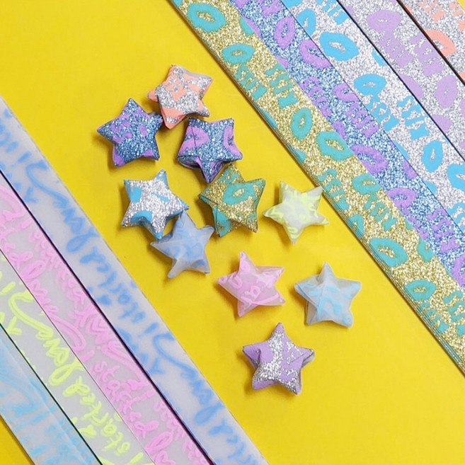 야광별접기 띠지 30매 반짝이 종이 초등학생 어린이집