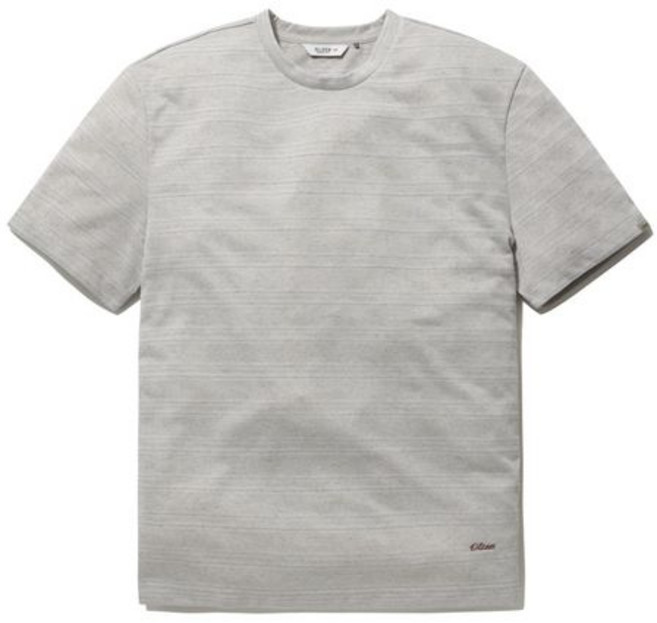 올젠 남성 조직 스트라이프 라운드 반팔티 ZOG2TR1310LBE