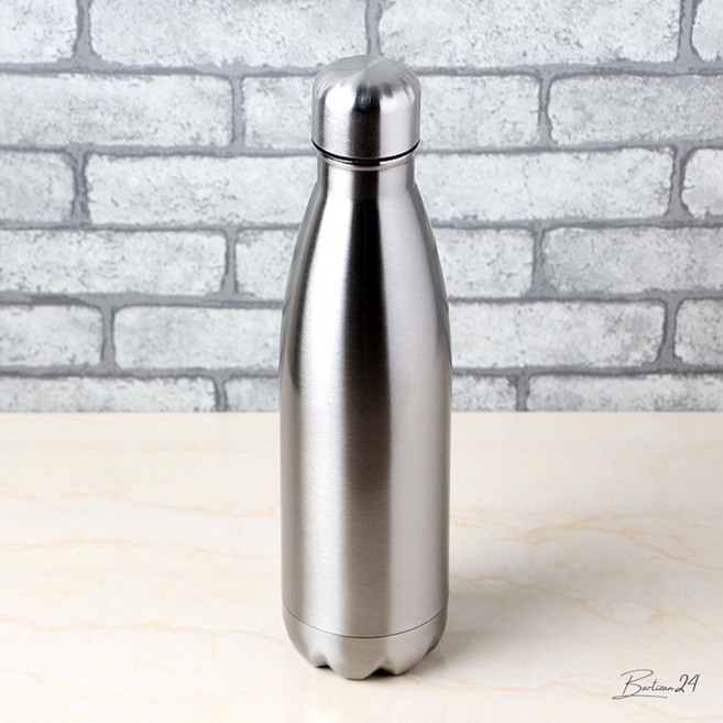 슬림 휴대용 스텐 보온병 500ml 가벼운텀블러 가방에 들어가는 여행 보냉 초등학생물병 등산