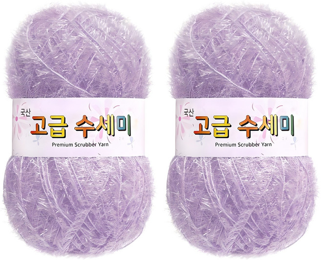 yarna 고급 수세미 뜨개실 80g, 132파스텔보라, 2개