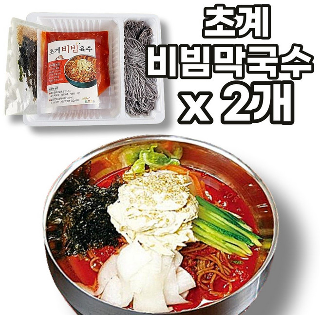 선제이피지 웰빙음식 새콤달콤 시원한 초계 양념 비빔막국수, 2개, 480g