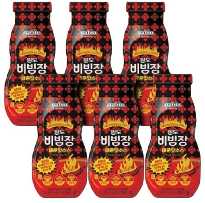 기타 팔도 비빔 국수 양념장 매운맛 골뱅이무침 냉면 비빔장 쫄면 양념장 200g 6개