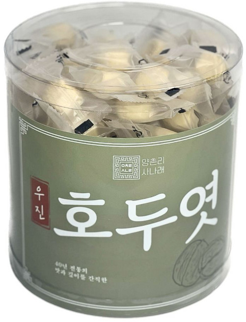 대용량 원통엿 우진 잣엿 호두엿 호박엿 가락엿 선물용 건강 간식, 호두엿 원통, 600g, 1개