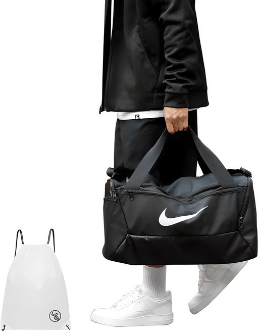 나이키 데일리 스포츠활동 작은 블랙컬러 더플백 가방 PG2992-010 + PGN짐쌕가방, 검정색, 1개