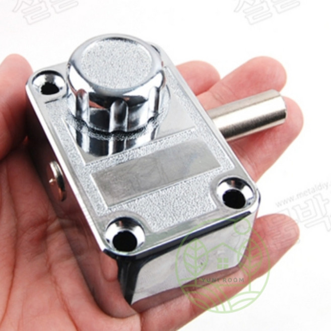 유니룸 강화유리문보조키 강화유리잠금장치, 실버, 1개