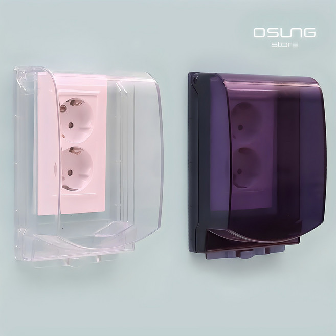 픽스산업 국산 콘센트 방수커버 무타공 타공 겸용 욕실 화장실 안전커버 가리개 덮개, 방수커버 투명, 1개