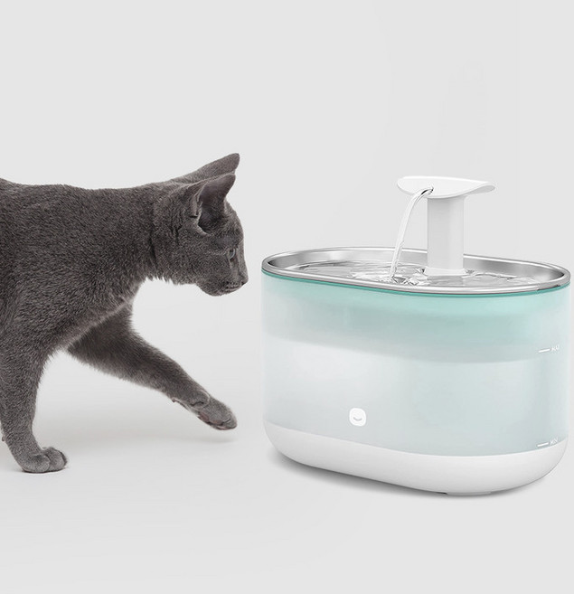 헤이홈 펫 정수기 깨끗하게 5중필터 강아지 고양이 급수기 2.1L, 1개