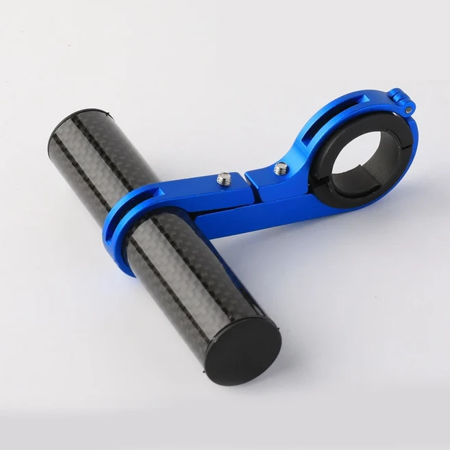 자전거 사이클링 라이트 브래킷 램프 손전등 홀더 알루미늄 핸들 익스텐더, Blue-10cm, 1개