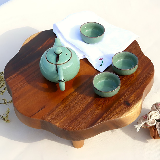 [파격사은품] 레인트리 감성 다용도 소반 찻상 다과상, 1개, 40cm