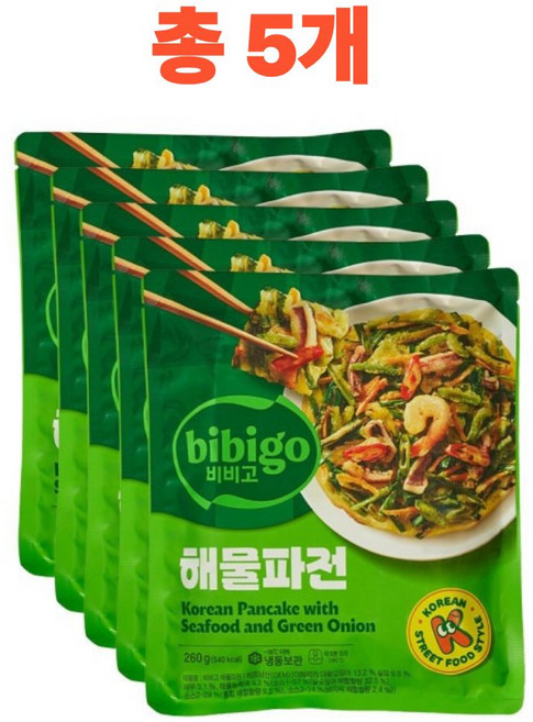 CJ 비비고 해물파전, 5개, 260g