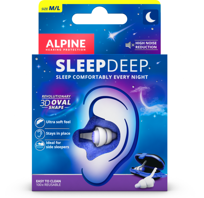 알파인 슬립딥 수면 귀마개 소음방지 이어플러그, 1개, 1쌍