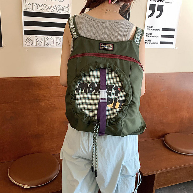 COSYEVNO 백팩 아웃도어 등산 트레킹 패션 캐주얼 경량 책가방, 그린