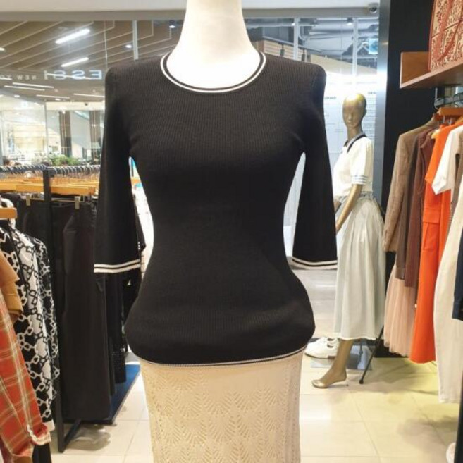 라인배색 5부 니트 (DD85NSKO5860) 3075805