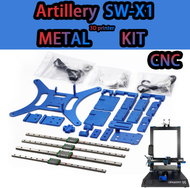 3D 프린터 부품 사이드와인더 SW-X1 X2 금속 알루미늄 플레이트 업그레이드 키트에는 나사 와이어 레일 업그레이드 도구 패키지가 포함되어 있습니다., [01] With China Rail