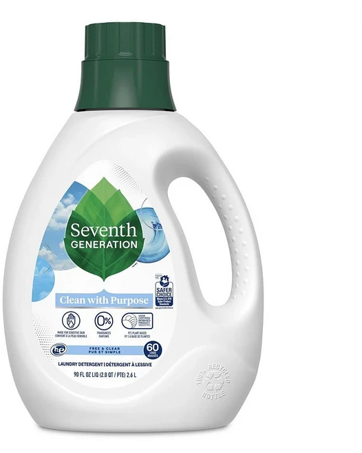 세븐스 제너레이션 세탁세제 프리 앤 클리어 Seventh Generation Clean with Purpose Laundry, 1개, 2.4L - 쿠팡