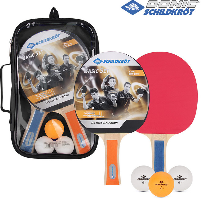 도닉 베이직 쉐이크 탁구라켓 2p + 탁구공 3p + 보관파우치, 1세트, 788606