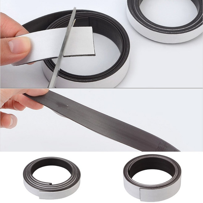 골든트리 잘라쓰는 고무자석 테이프 1M 스티커 판촉물 전단지 부착스티커, 1개, 검정 1cm x 1M 1개