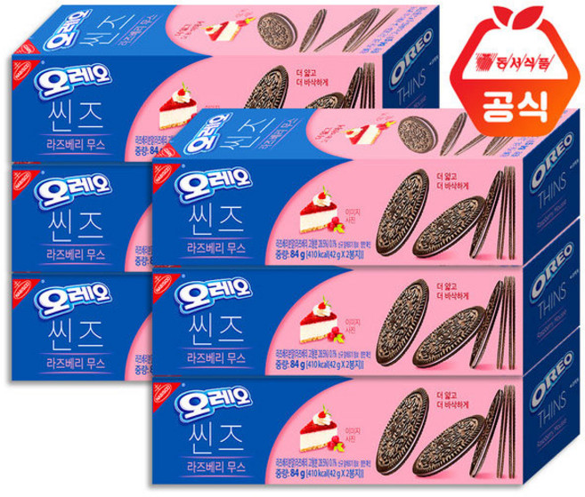 오레오 씬즈 라즈베리 무스 84g X 6개, 1개