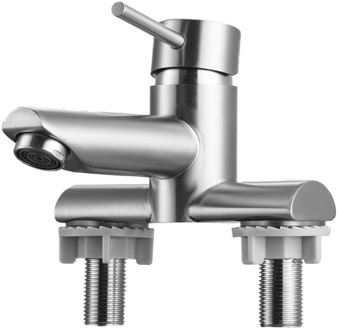 세면대수전 무광 스텐SUS304 투홀수전 OT-111, 1개