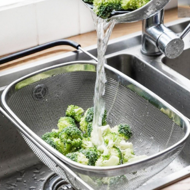 스테인레스 싱크대채반 야채 세척바구니 콜랜더 거름망