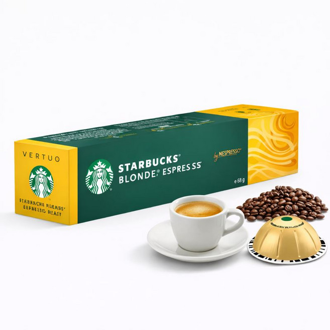 네스프레소 스타벅스 버츄오 캡슐커피 블론드 에스프레소 로스트, 1개, 10개입, 6.8g