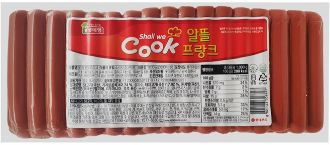 롯데푸드 알뜰 프랑크 1kg, 1개