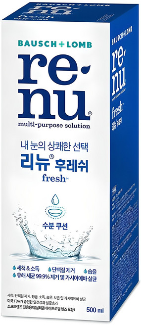 리뉴 후레쉬 렌즈 세정액, 500ml, 1개