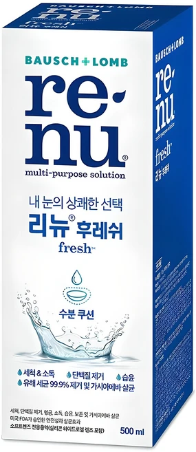 리뉴 후레쉬 렌즈 세정액, 500ml, 1개 - 쿠팡