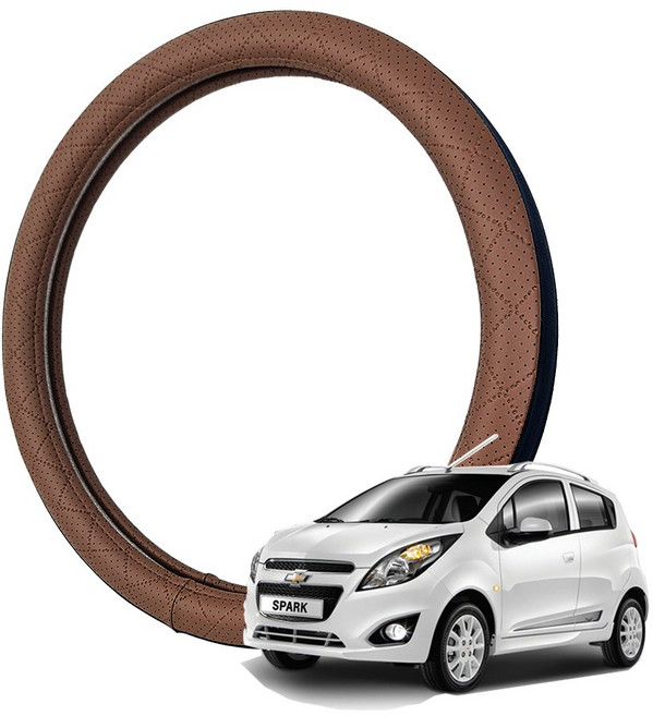 딜온 프리미엄 엠보형 타공 듀얼라인 국내생산 핸들커버, 스파크 하바나브라운