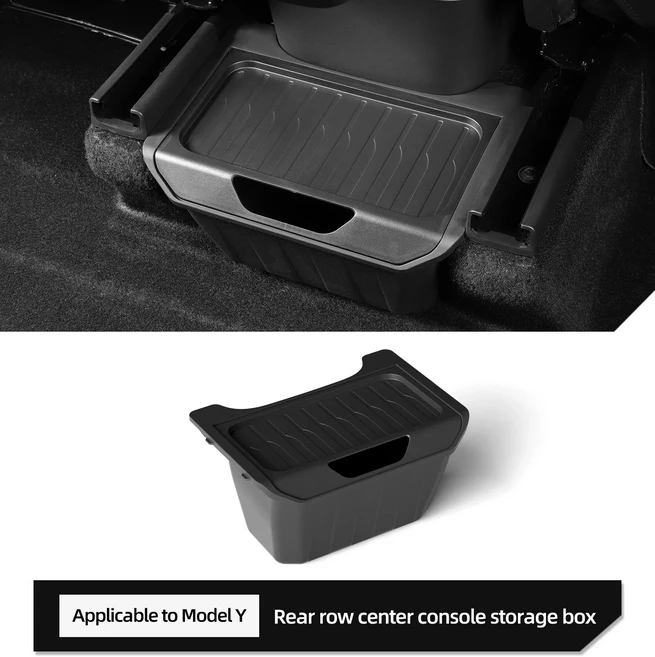테슬라 모델 Y 뒷좌석 보관함 에어 벤트 케이스 쓰레기통 주최자 자동차 인테리어 액세서리 2024 1pc, 01 Model Y black 1pc