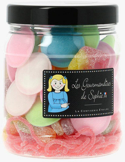프랑스 레 구르망디즈 드 소피 Les Gourmandises de Sophie 신맛과 겔 형태의 구미 캔디, 2개, 285g