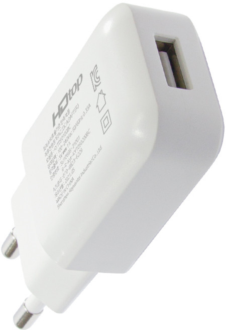 에이치디탑 USB 1포트 저전압 DC 5V 2A 저전력 저속충전 어댑터 HT-5V02, 혼합색상, 1개