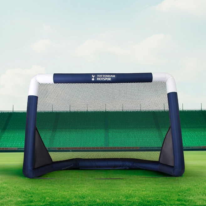 휴대용 축구 에어골대 세트 토트넘 정식 라이선스 설치 간편 유소년 어린이용 실내외 스포츠 골대, 1세트, 네이비 & 화이트