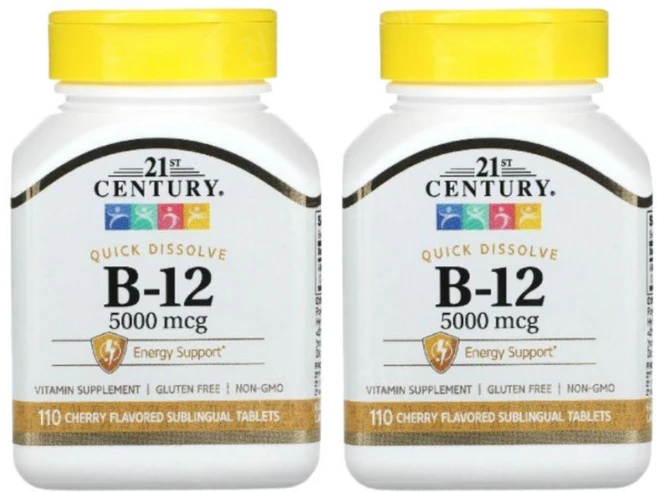 21세기 비타민비 B12 녹여먹는 5000mcg 110사탕정 2개 VitaminB12 - 쿠팡